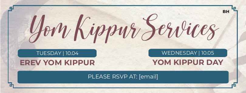 Yom Kippur Schedule 2 Web Banner