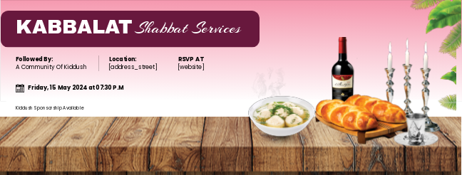 Kabbalat Shabbat Services - Web Banner