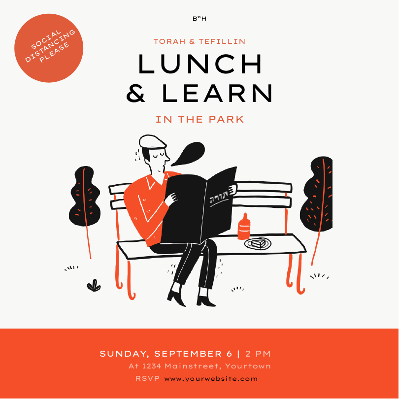 Lunch and learn in park social media