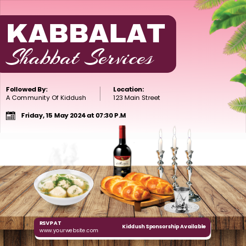 Kabbalat Shabbat Services - Social Media