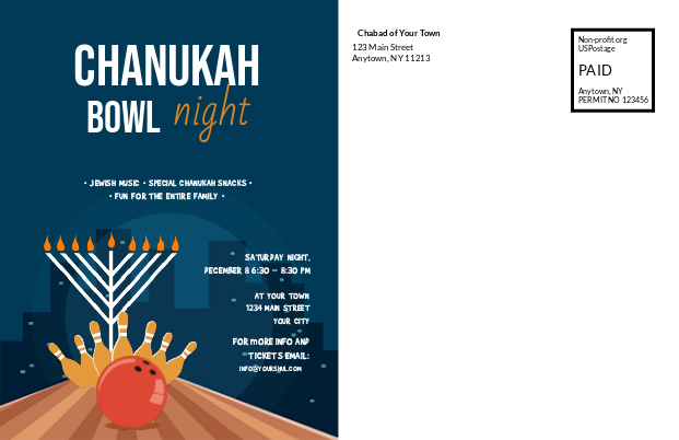 Chanukah Bowl Postcard Back