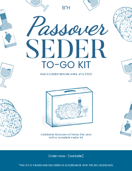 Passover To Go 1 Blue Flyer