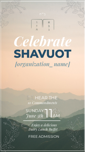 Celebrate Shavuos 2 Instagram Story