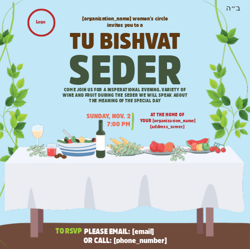 Community Tu B'shvat Seder Social Media