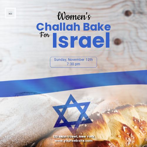 Women's Challah Bake For Israel Social Media