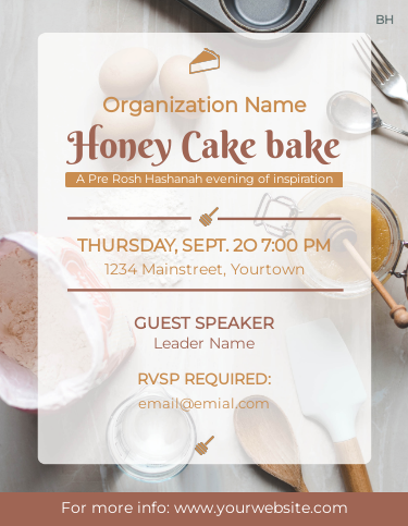 Honey Cake Bake Flyer