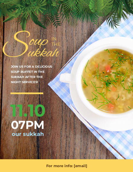 Soup in the sukkah flyer