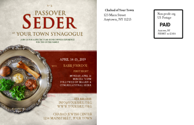 Passover Seder 1 Postcard Back