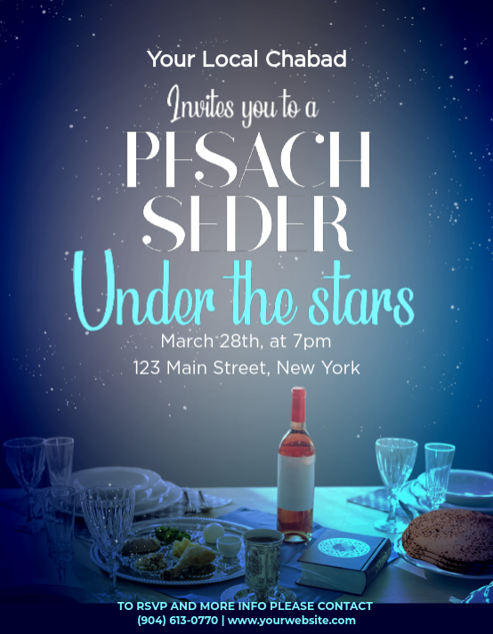 Seder Under The Stars Flyer