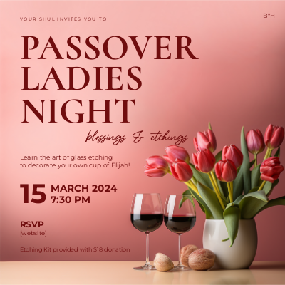 Passover Ladies night Social Media
