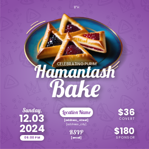 Hamantashen Bake Womens Event Social Media