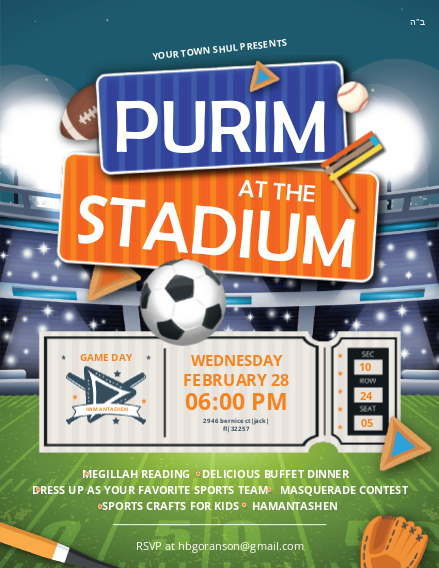 Purim at the stadium