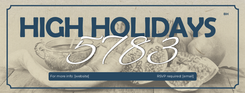 High Holidays Schedule 2 Web Banner