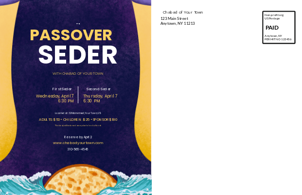 Passover Seder 7 Postcard Back