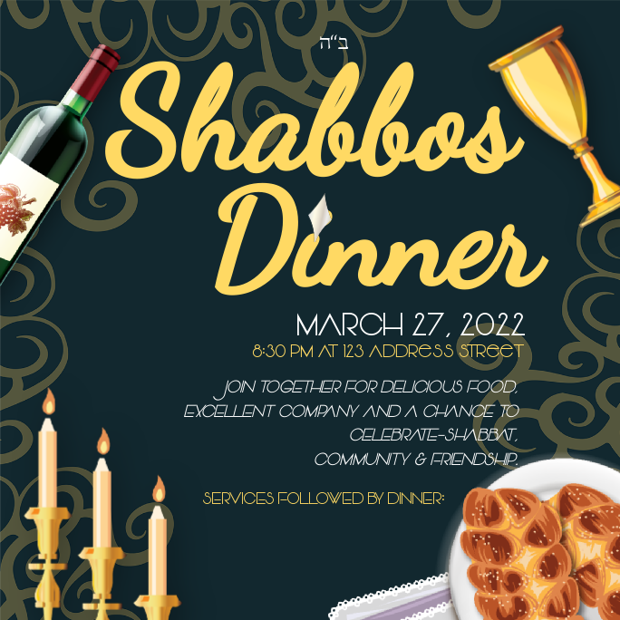 Fancy Shabbos Dinner Social Media