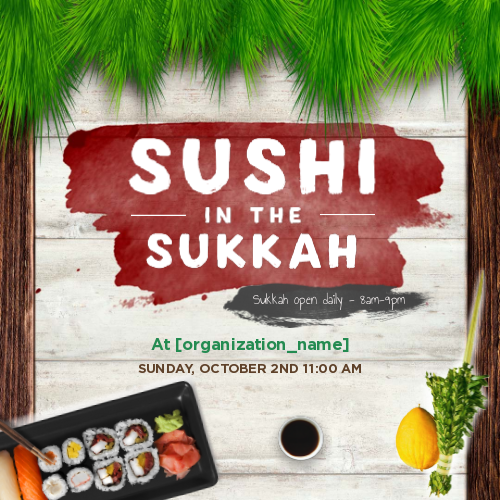 Sushi in the Sukkah Soical Media