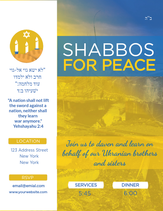 Shabbos for peace Flyer V3