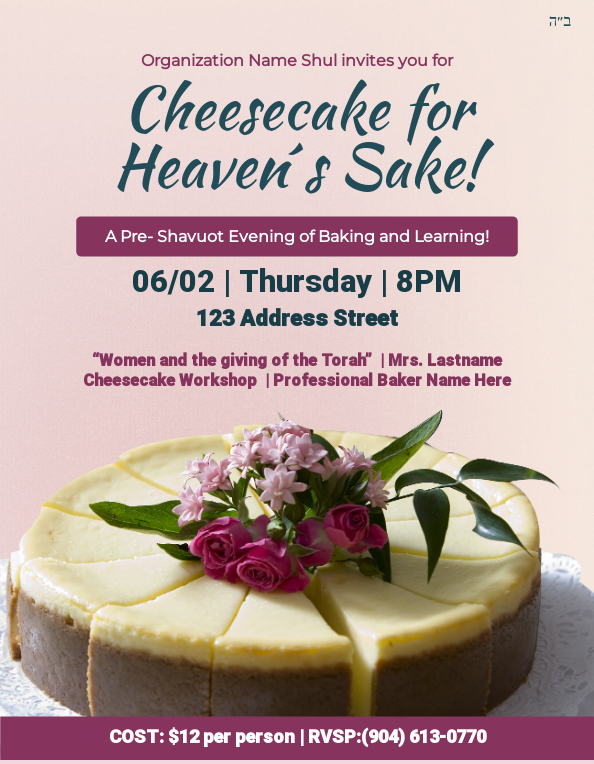 Cheesecake Bake 1 Flyer