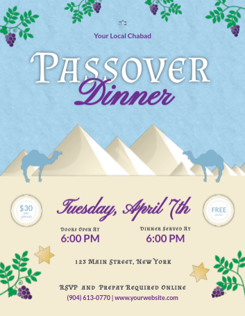Vector Passover Seder Flyer