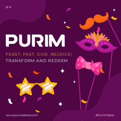 Purim Post#2 - Social media - Maroon
