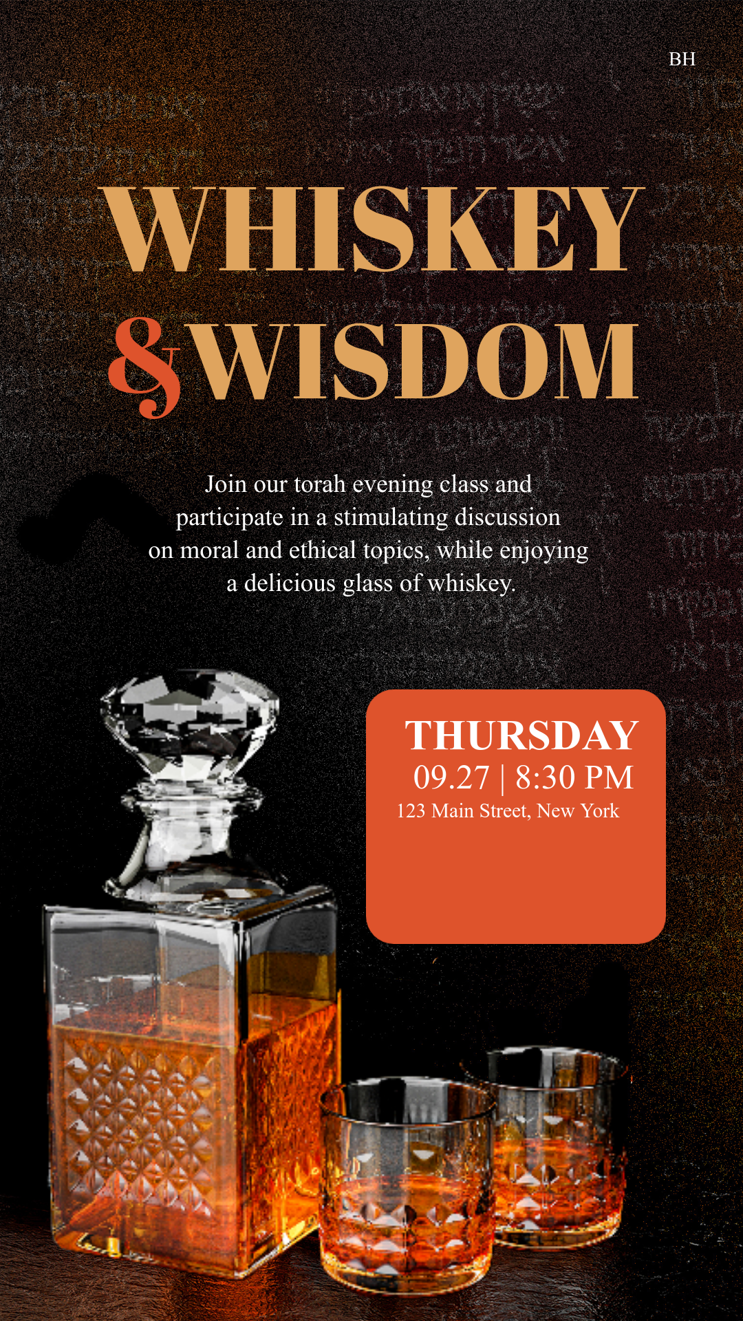 Whiskey and Wisdom V1 Instagram Story