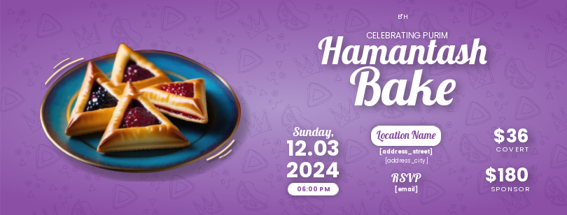 Hamantashen Bake Womens Event Web Banner