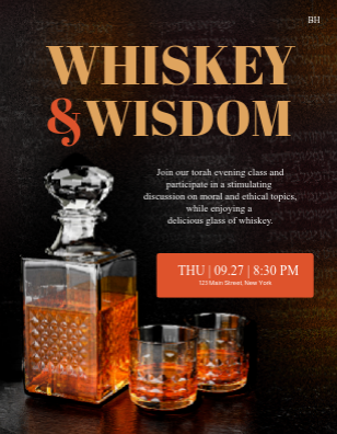 Whiskey and Wisdom V1 Flyer