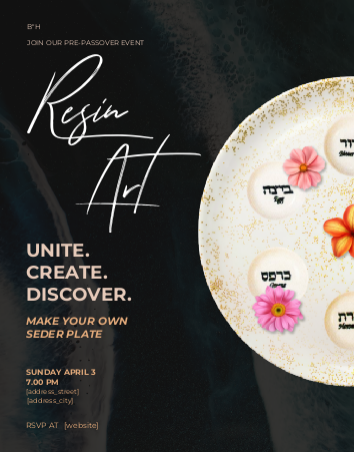 Resin Passover Seder Plate Flyer