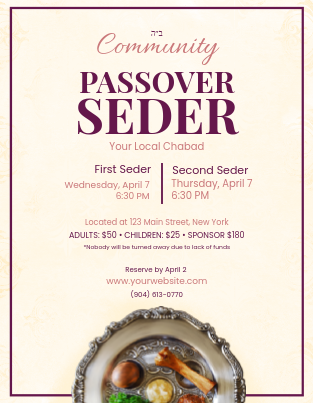 Passover Seder 6 Flyer