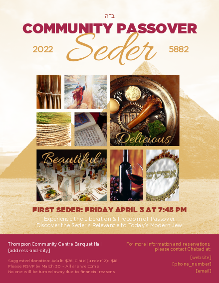 Passover Seder 2014 Flyer