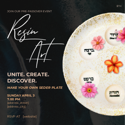 Resin Passover Seder Plate Social Media