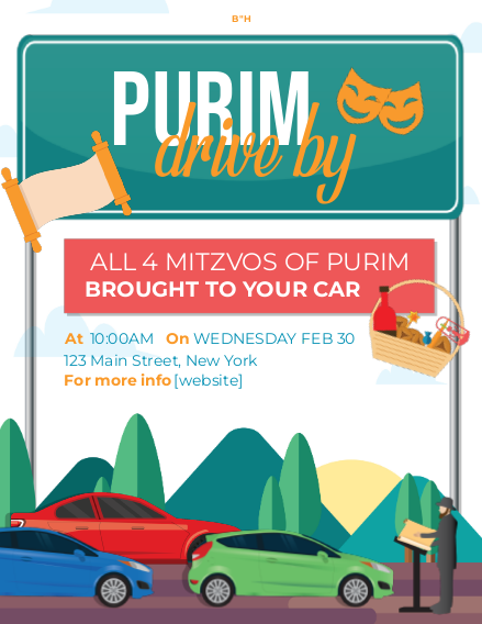 Mitzvos Purim By Drive Flyer